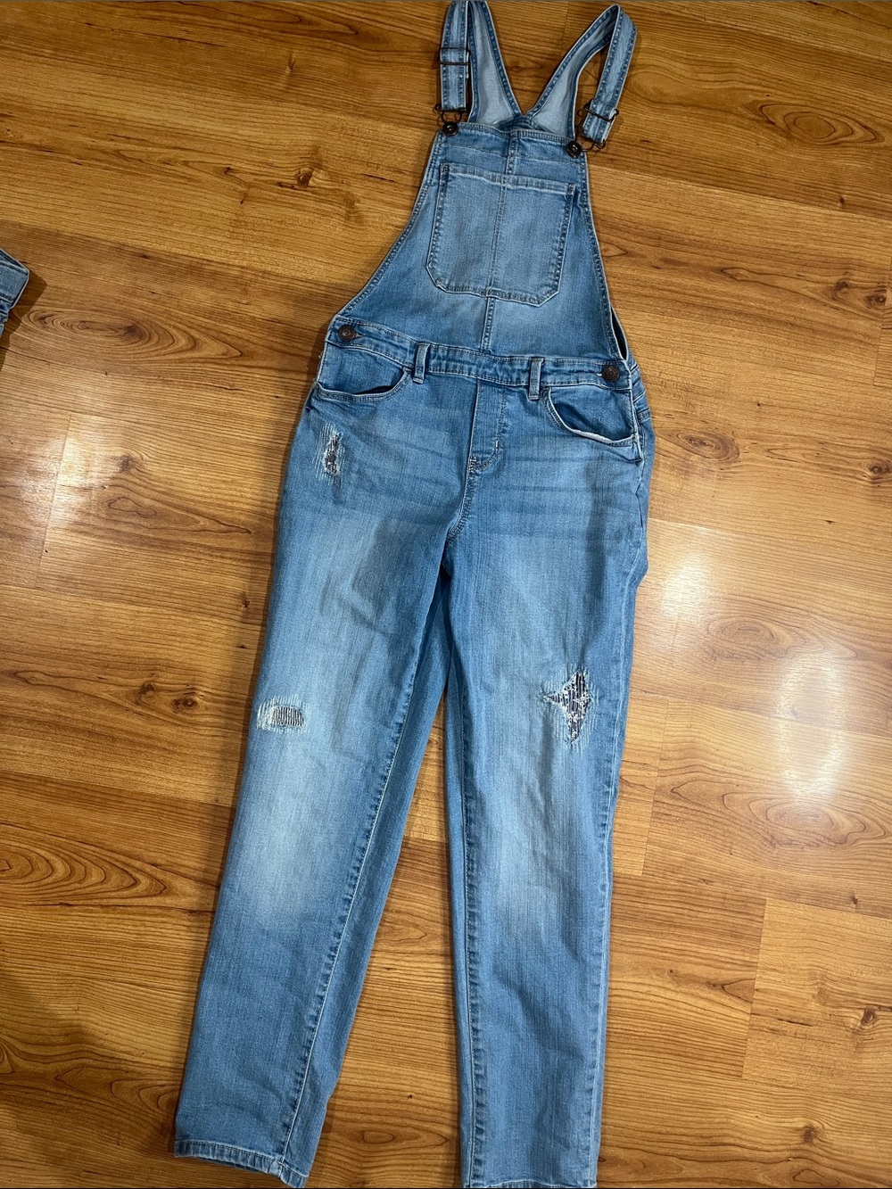 OshKosh B'gosh Light Blue Distressed Denim Overalls